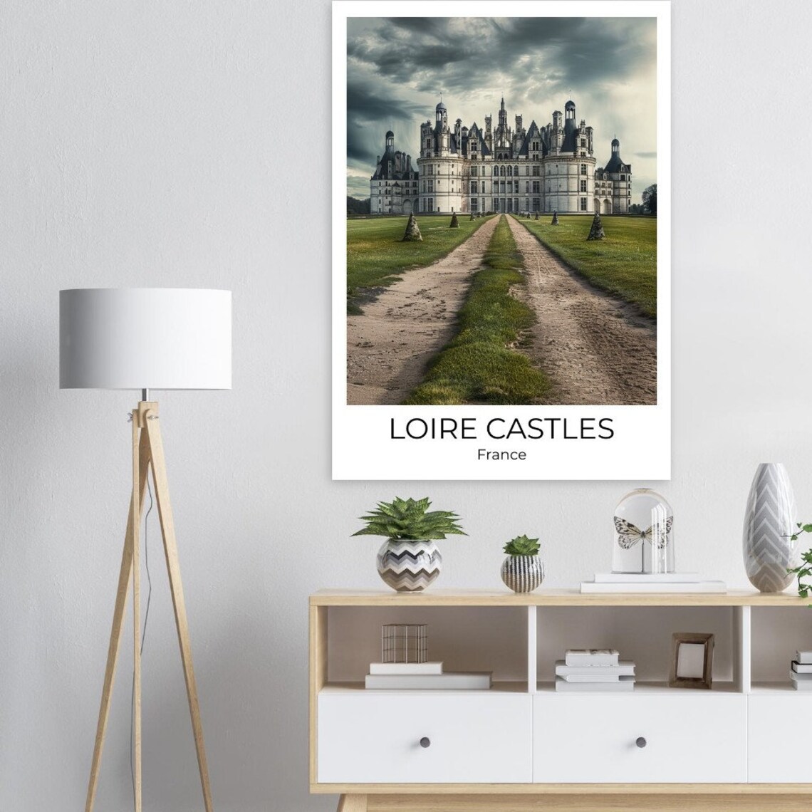 Loire Valley Chambord Castle Grand Chateau France Travel Poster - Image 3
