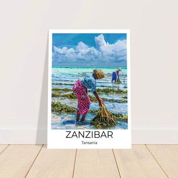 Zanzibar Travel Poster Zanzibar Wall Art Africa Travel Print Zanzibar Zanzibar Wall Decoration