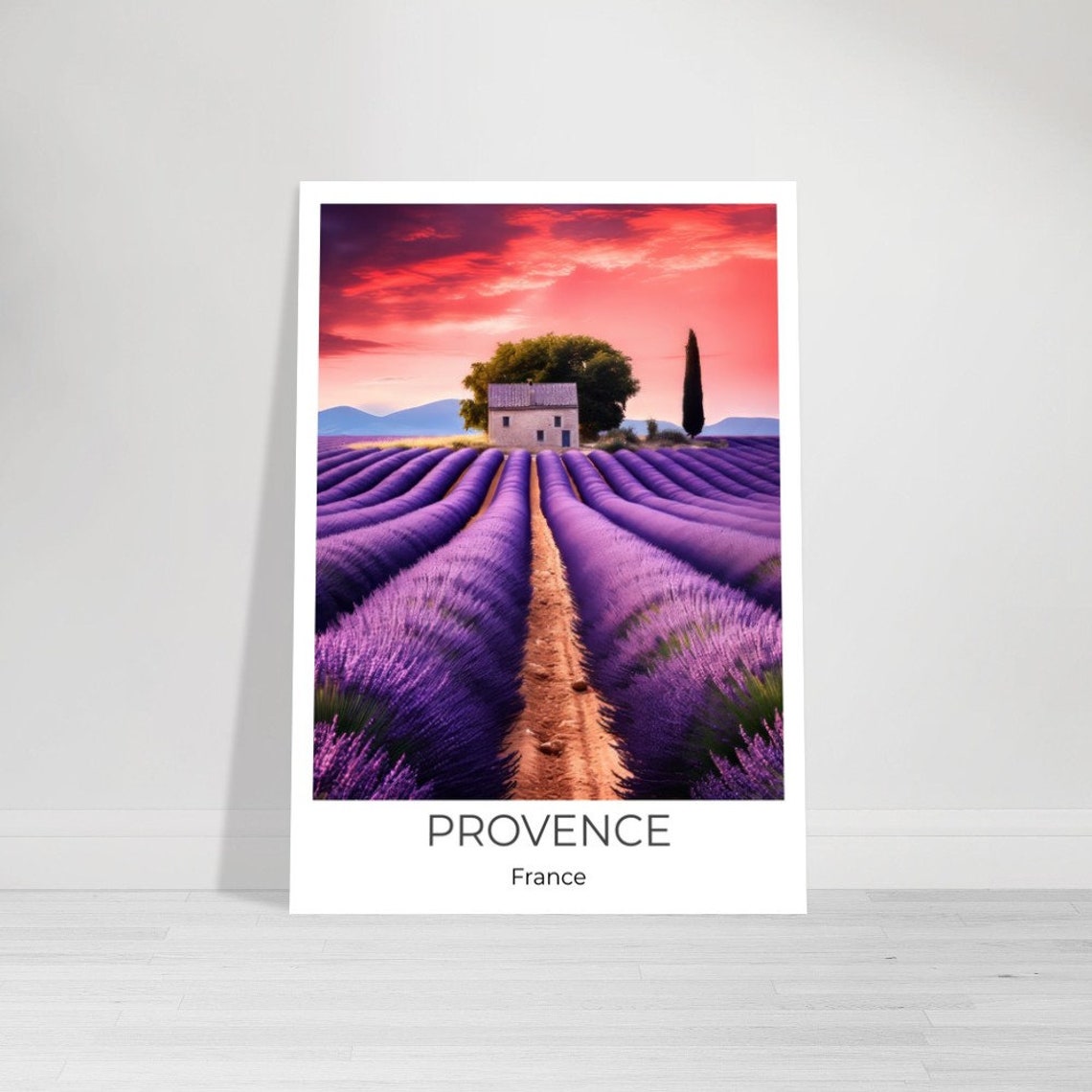 Provence France Travel Poster Provence Wall Art France Travel Print Provence Lavender Wall Decoration