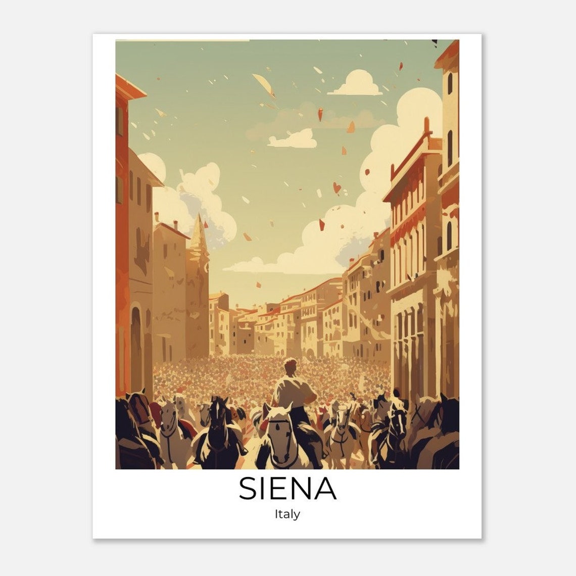 Siena Travel Poster Siena Gift Siena City Print Siena Travel Souvenir Siena Gift Siena Art Print Siena Wall Decoration Siena Print - Image 3