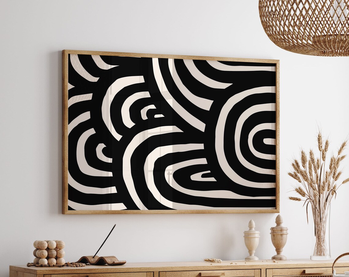 Horizontal Abstract Minimalist Boho Art Print