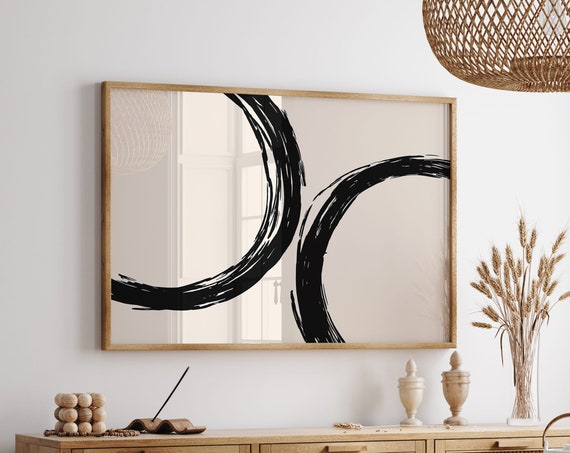 Horizontal Abstract Wall Art Minimalist Abstract Print Horizontal Print Boho Wall Art Modern Abstract Wall Art