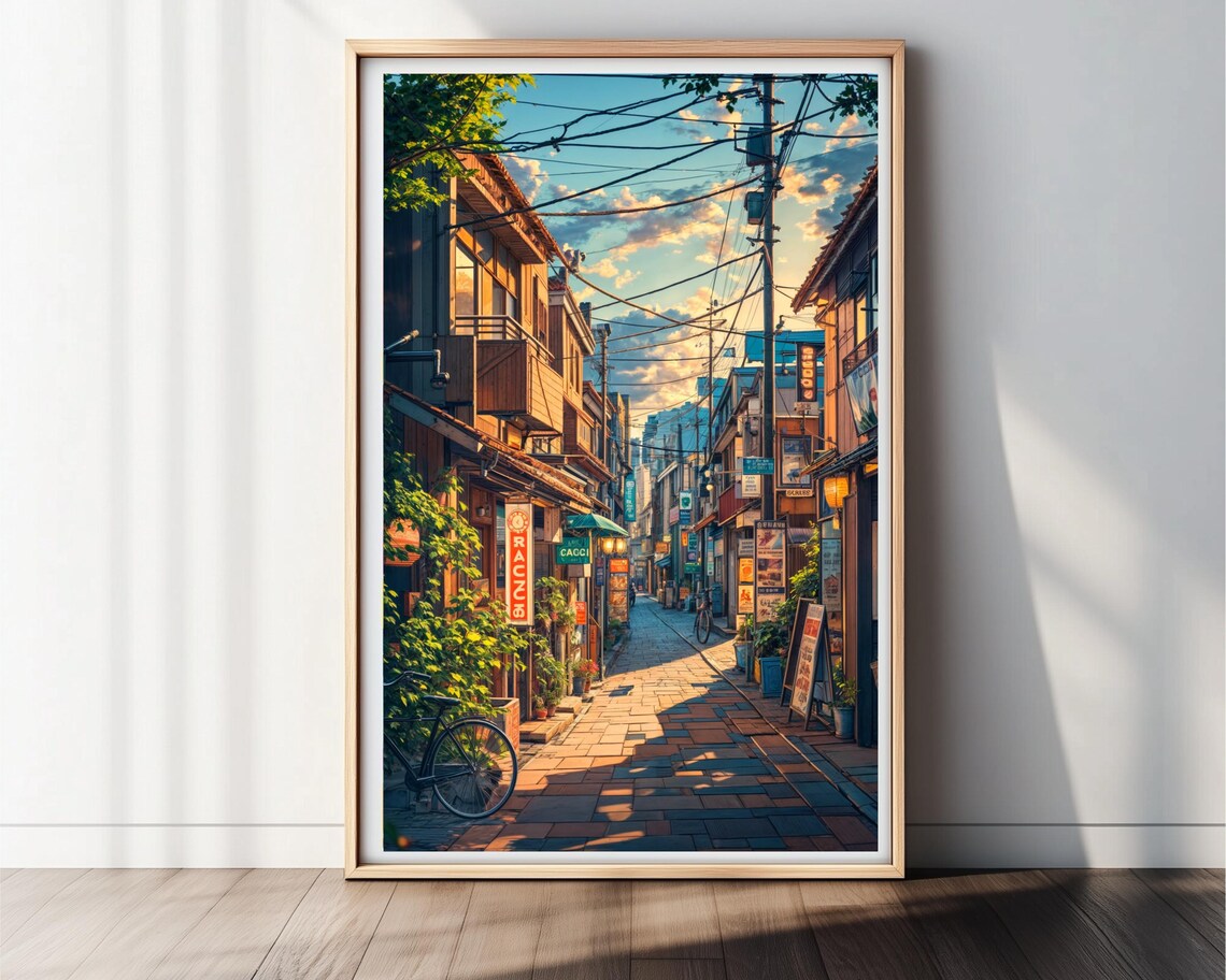 Tokyo Anime Cityscape Art Print, Urban Japan Decor - Image 2