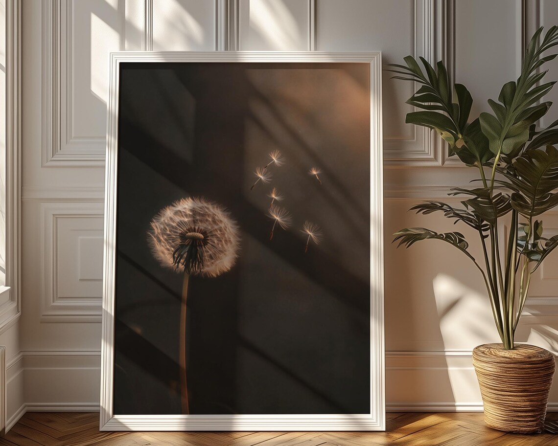 Dandelion Botanical Vintage Floral Art Print - Image 3