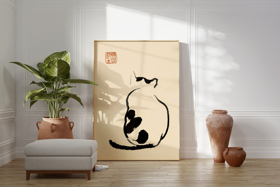 Matsumoto Hoji Cat Print, Vintage Japanese Poster - Image 2