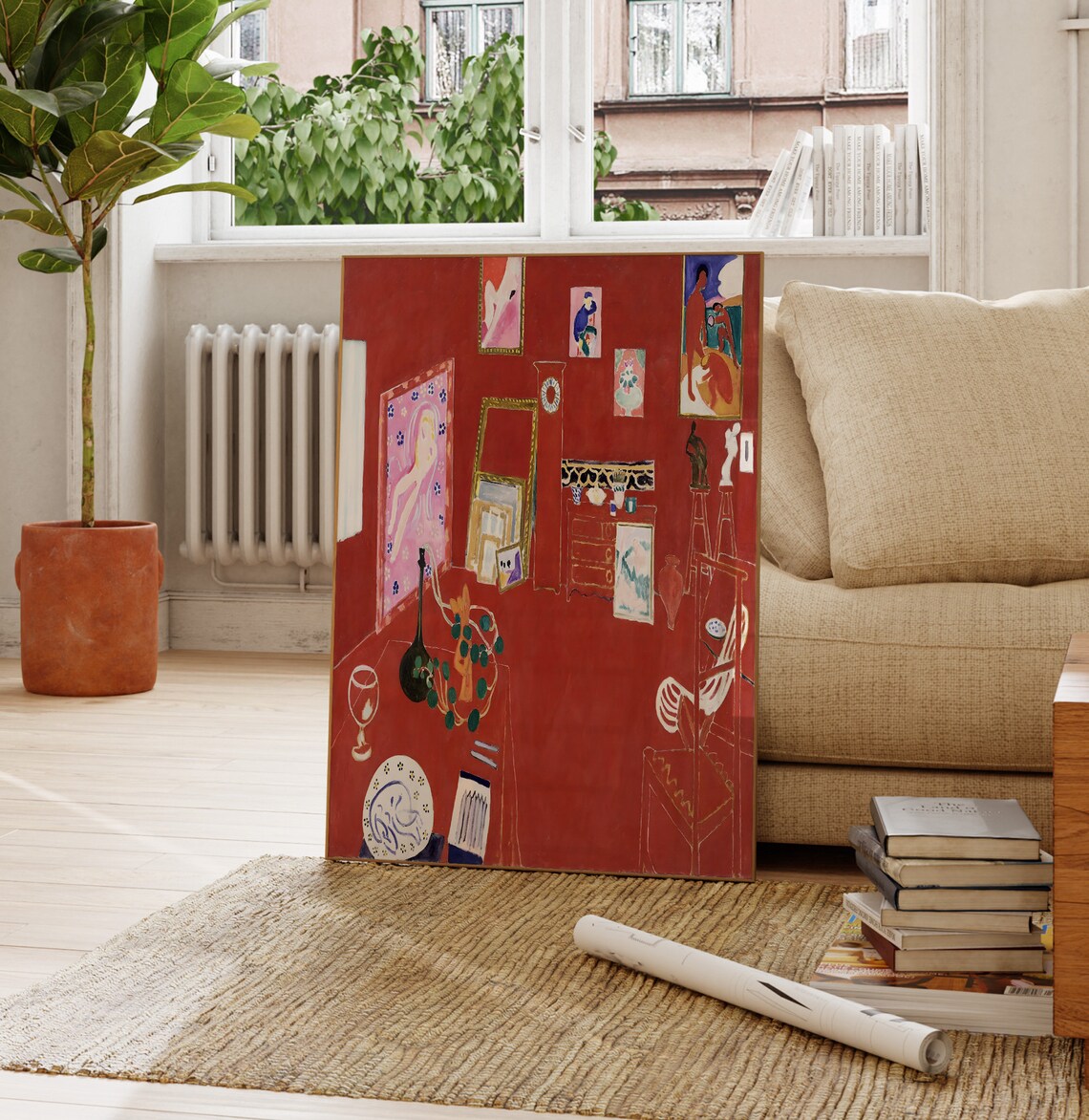 Matisse's The Red Studio, Vintage Electric Poster - Image 3