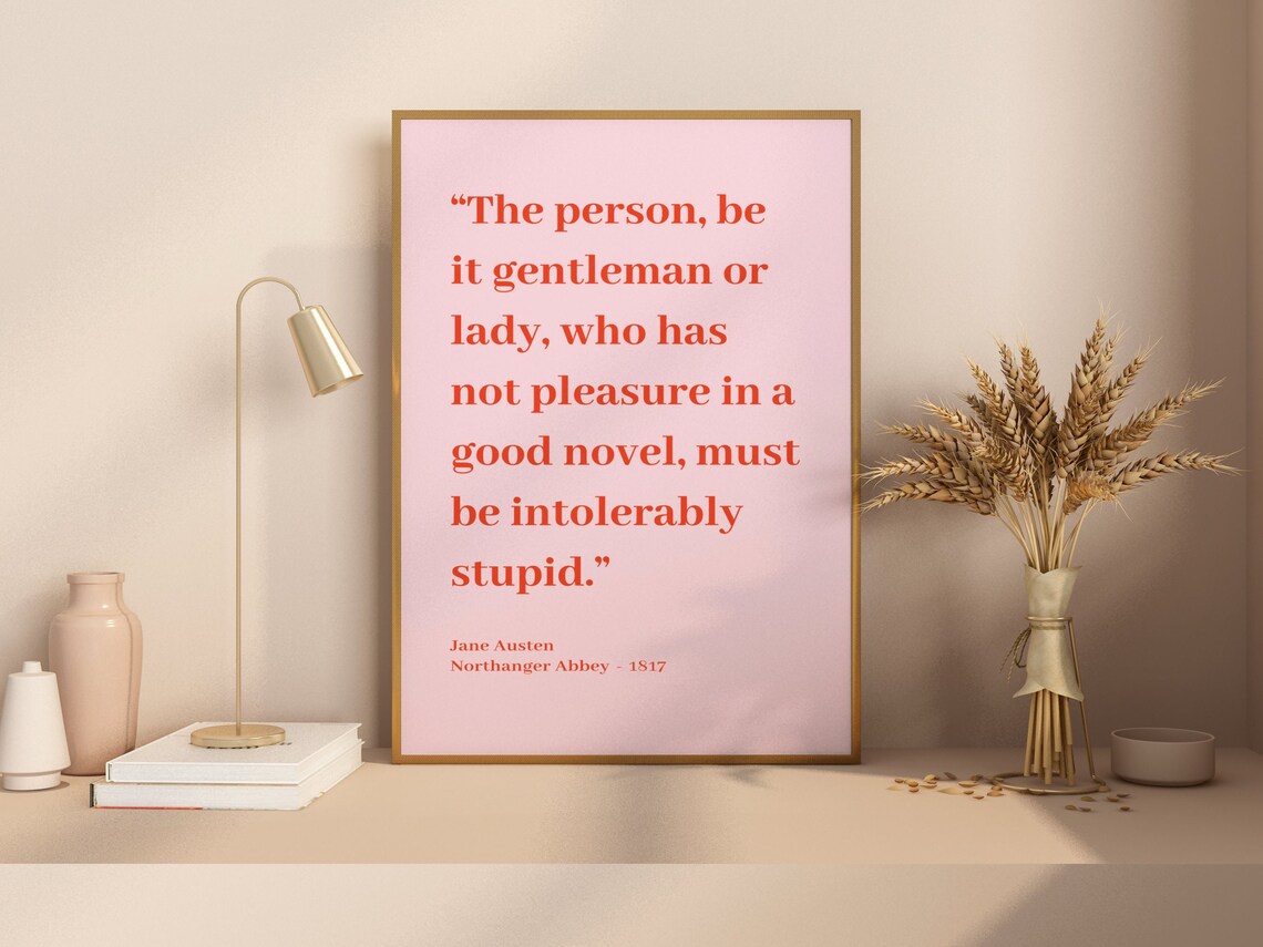 Jane Austen Minimalist Typography Poster Print - Image 2