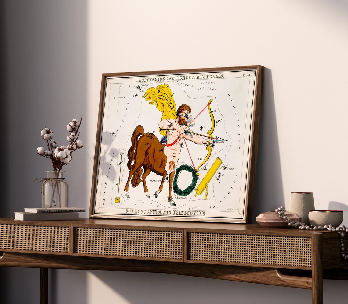 Sagittarius Zodiac Constellation Art Print, Celestial Decor - Image 2