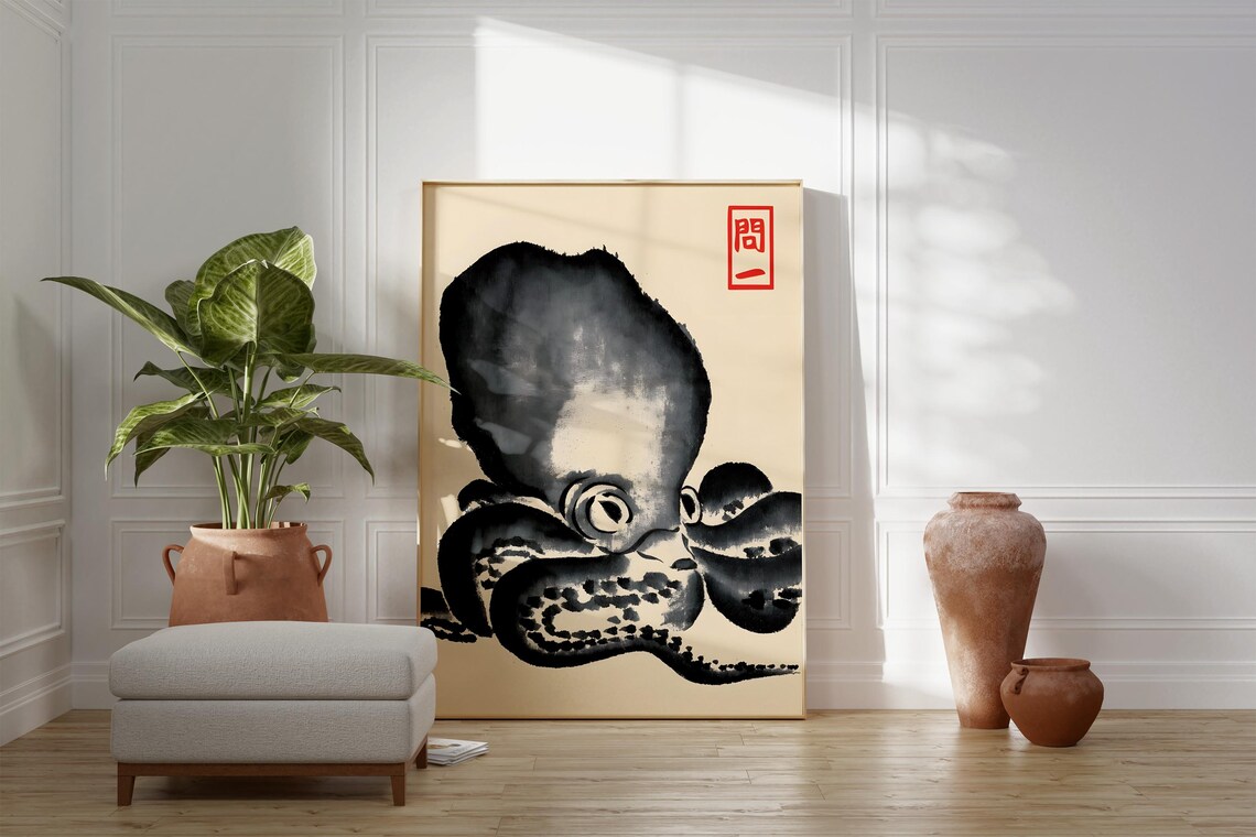 Matsumoto Hoji Octopus, Vintage Japanese Poster Print - Image 3