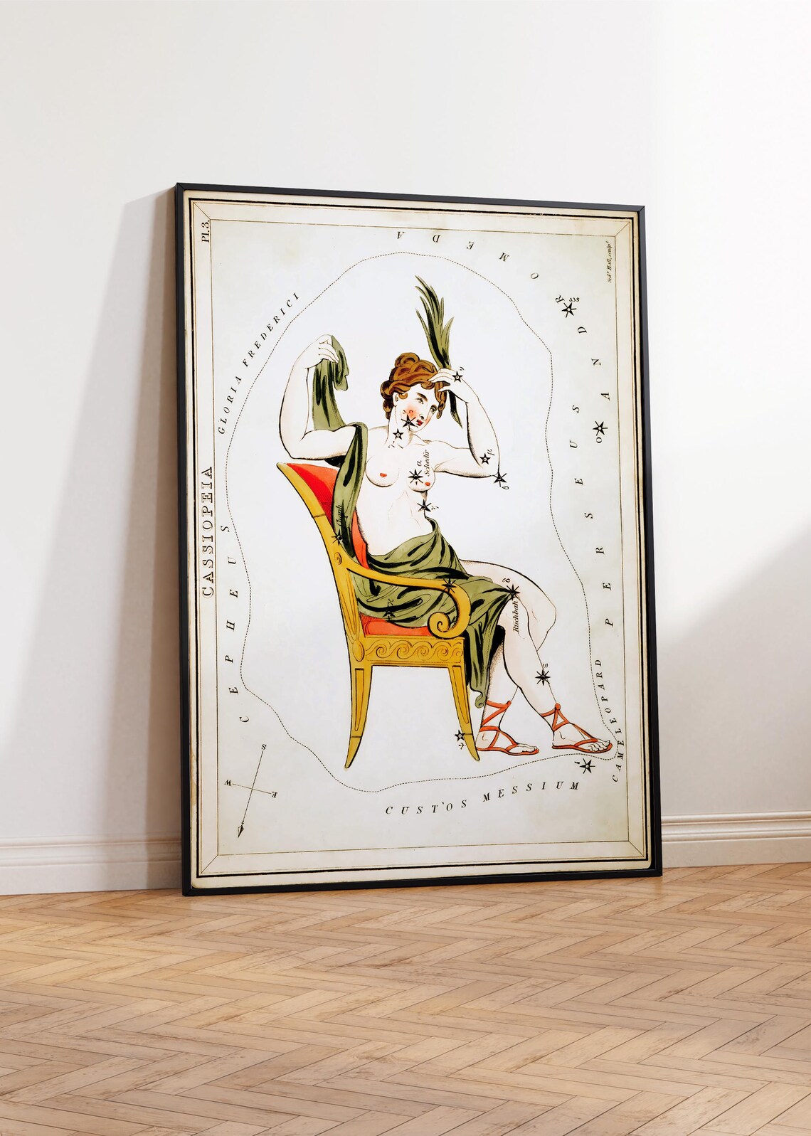 Cassiopeia Star Map, Modern Celestial Art Print - Image 2