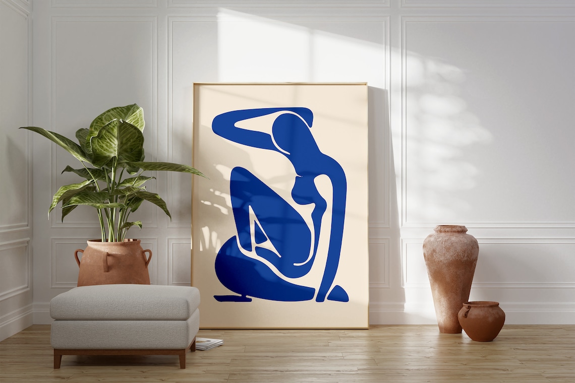 Henri Matisse Blue Nude II Abstract Cobalt Figure Modernist Cut Out Poster - Image 2