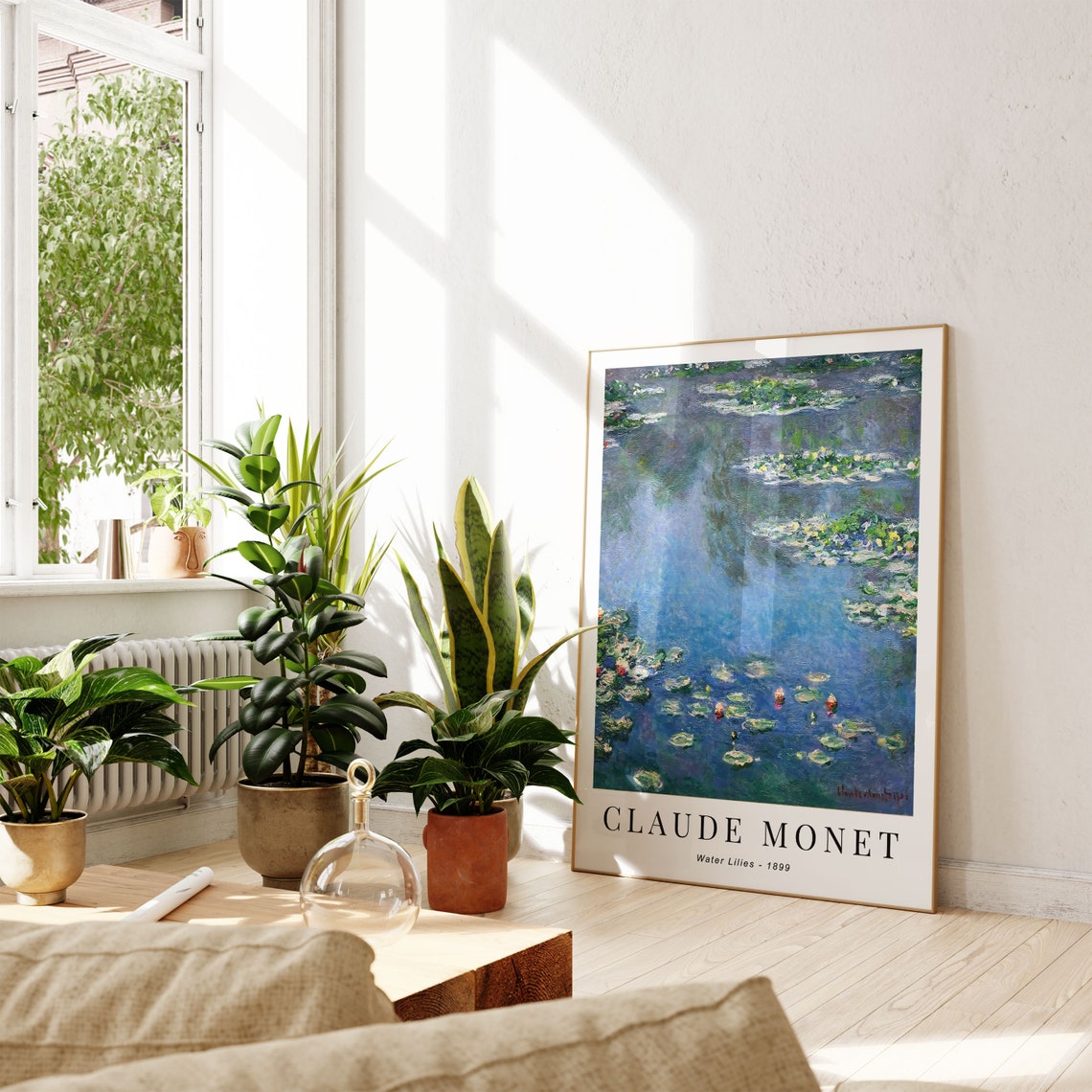 Monet Water Lilies Print Famous Artwork Poster Nature Inspired Blue Art Botanical Floral Impressionism Modern Home Decor Gift For Her - Image 2