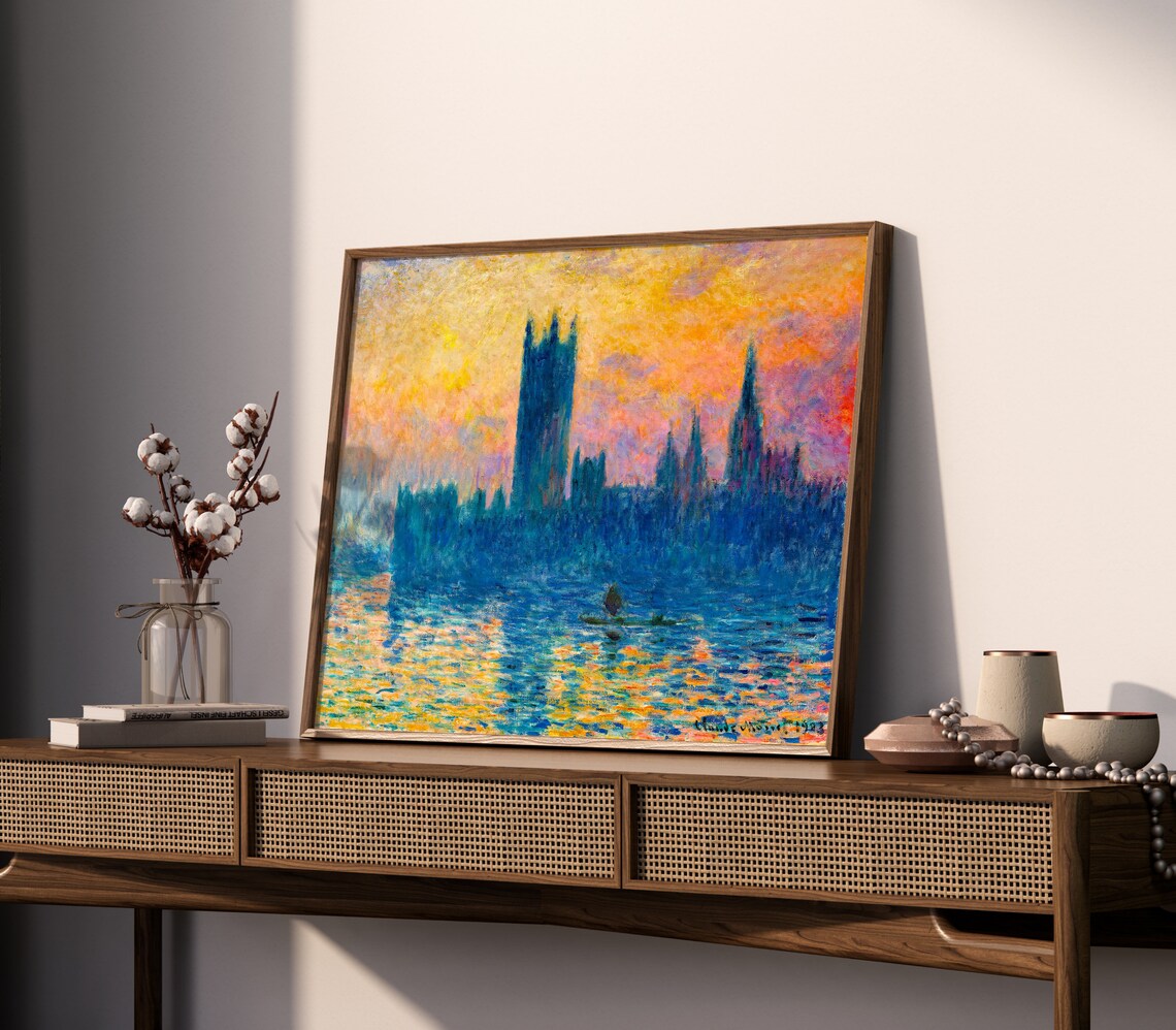 Claude Monet House of Parliament Sunset Art Print - Image 2