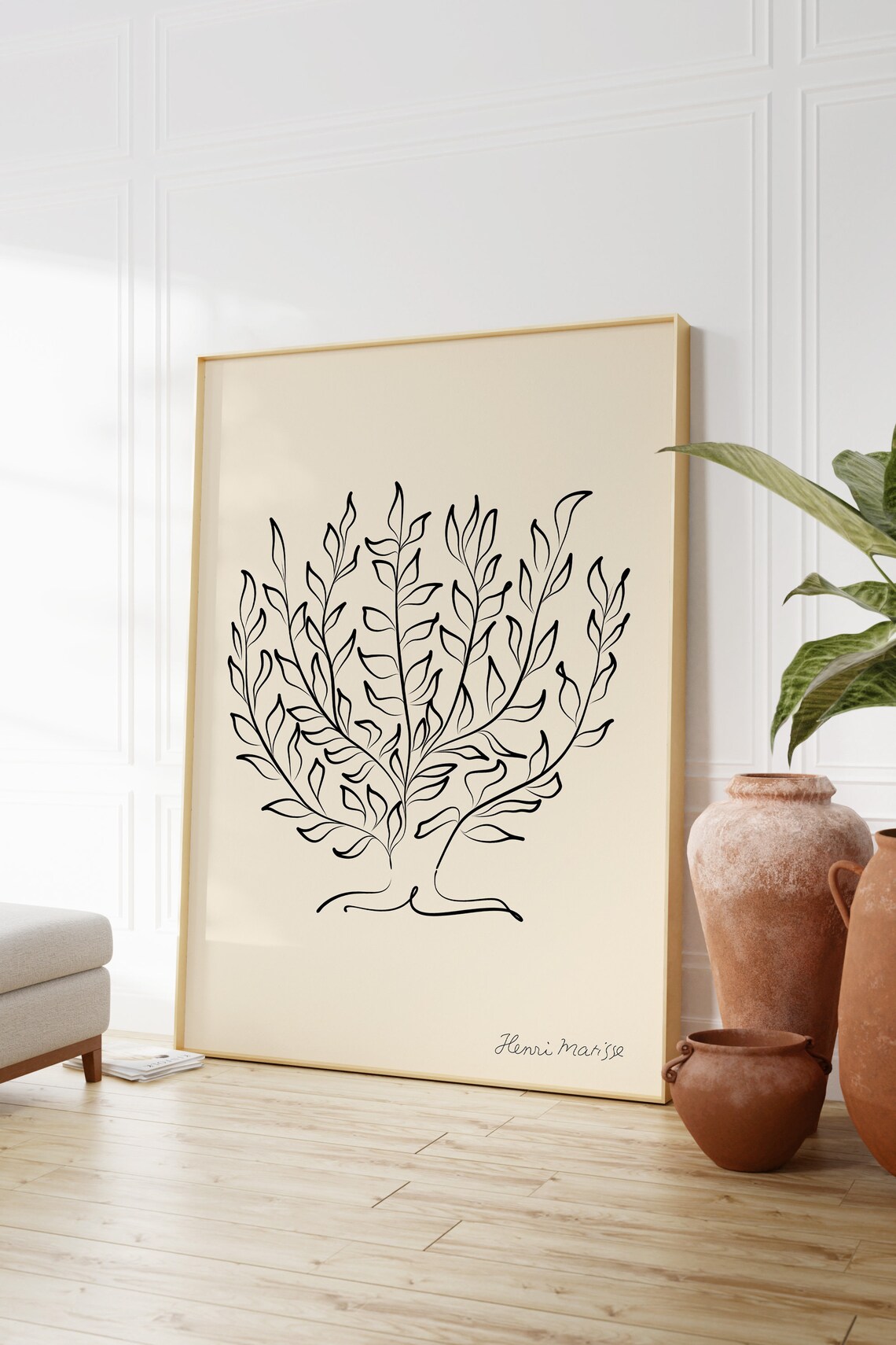 Matisse-Inspired Minimalist Tree Art Print Poster - Image 2
