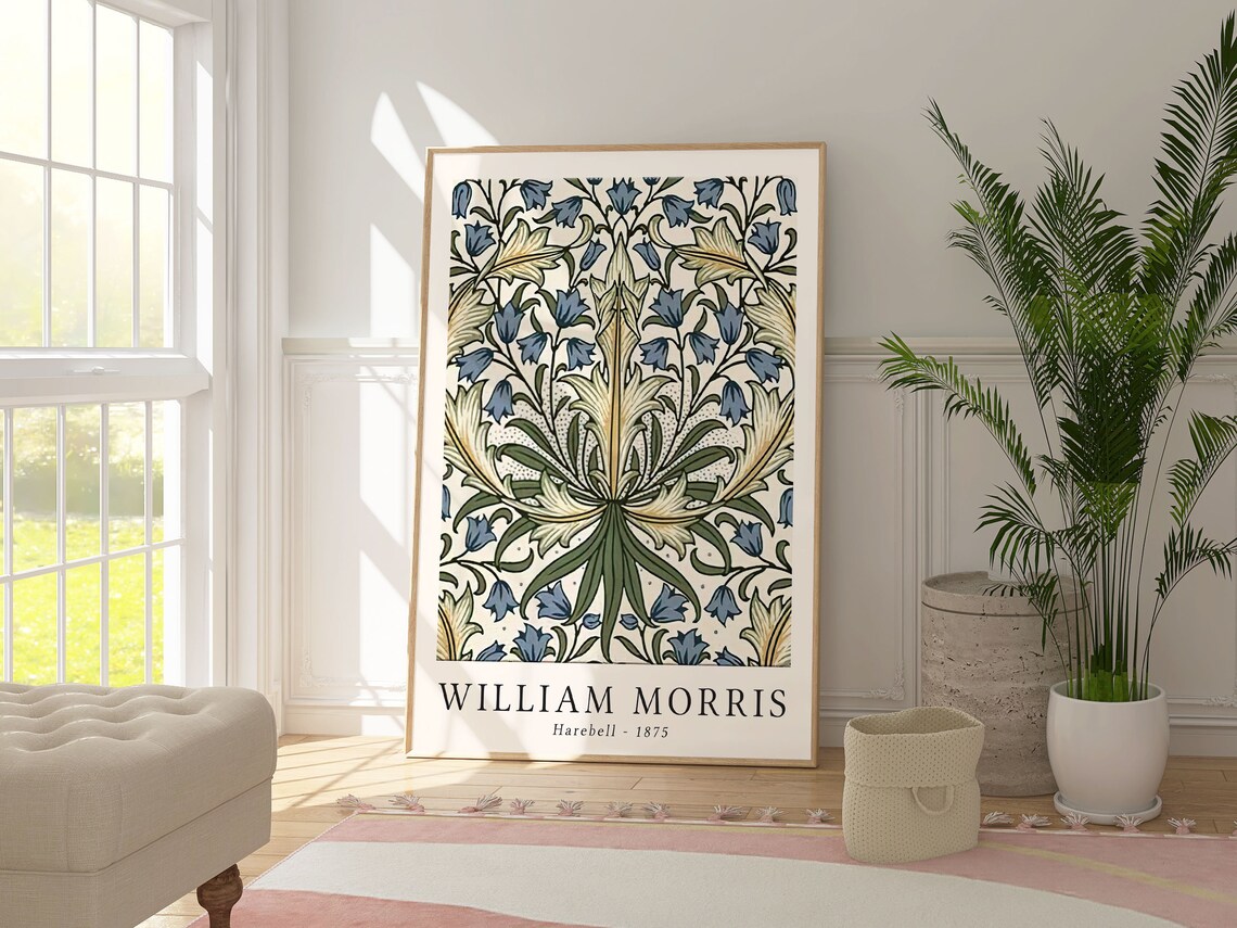 William Morris Harebell Botanical Kitchen Art Print - Image 2