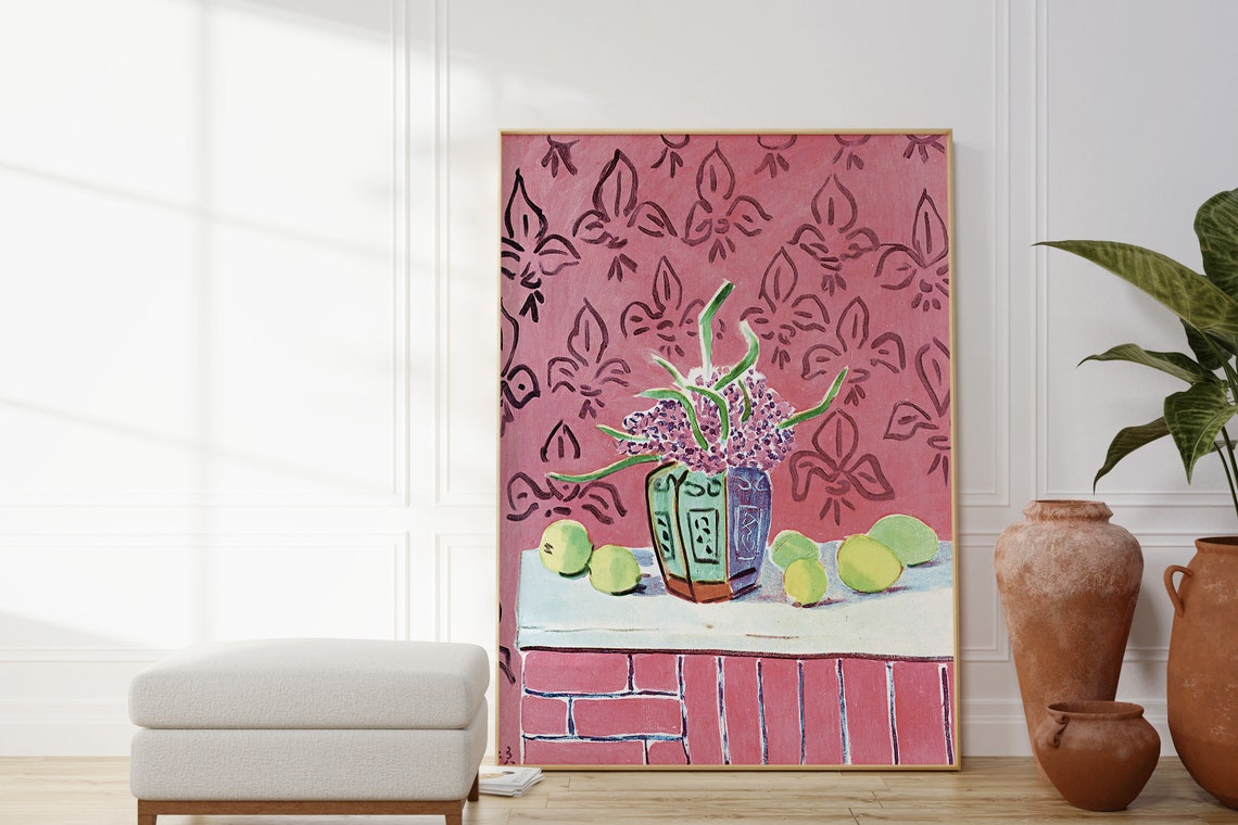 Henri Matisse Still Life With Lemons Print Red Still Art Poster Modern Wall Art Decor Minimalist Kitchen Print Bedroom Wall Art Gift - Image 2