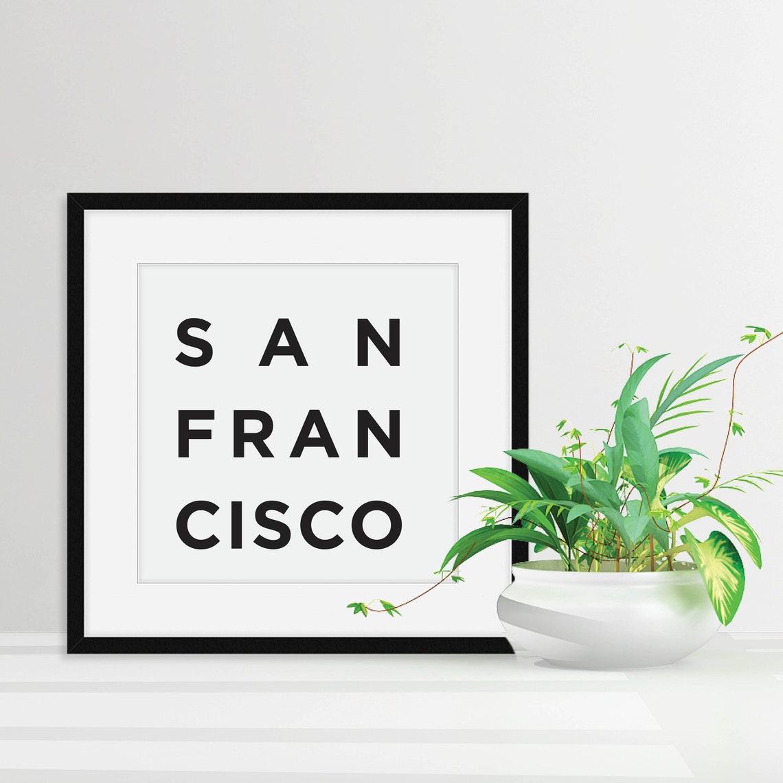 San Francisco Eye Chart Style Minimalist Typography Wall Art - Image 3