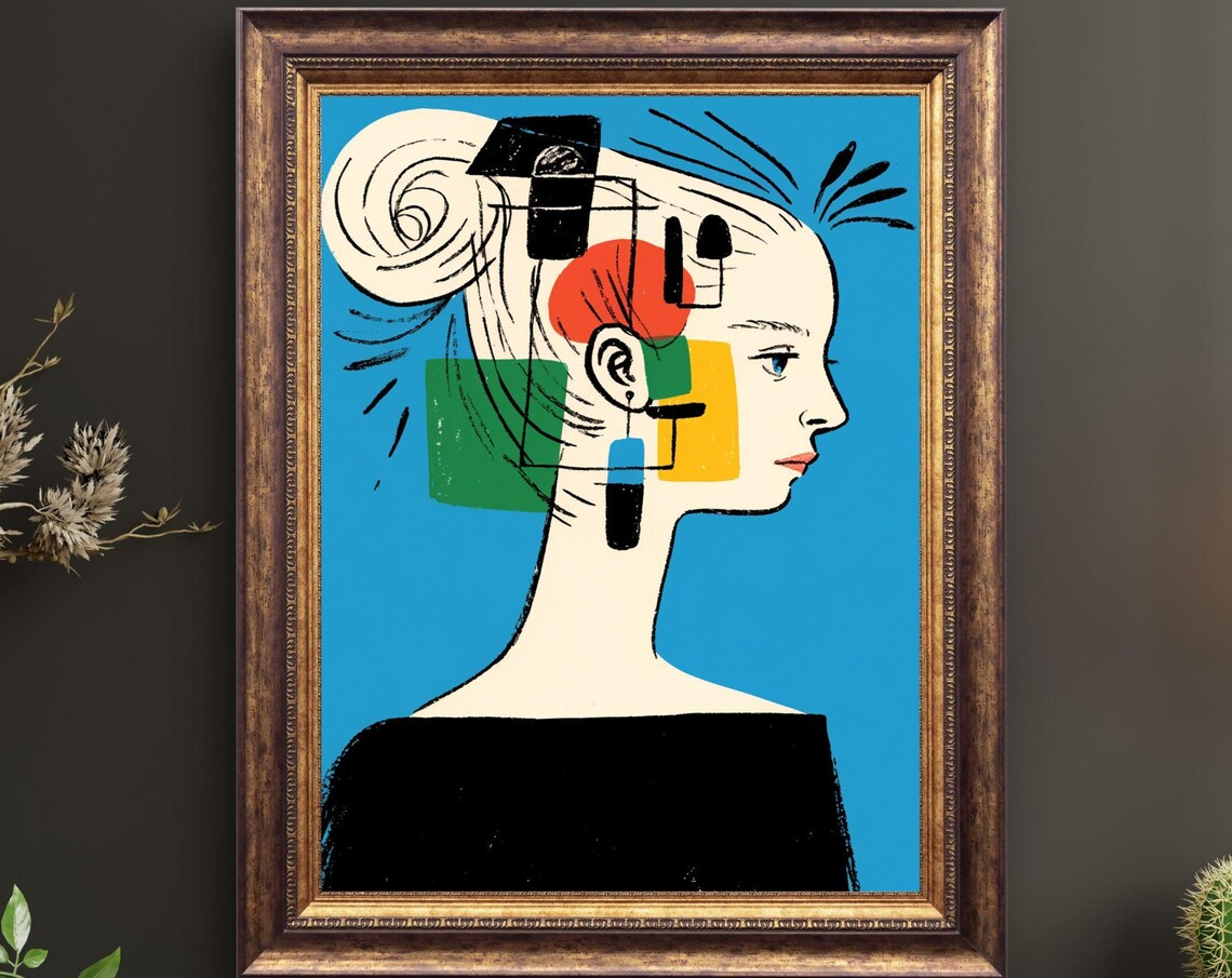 Pleased To Be Here No8 Unique Canvas Art Print