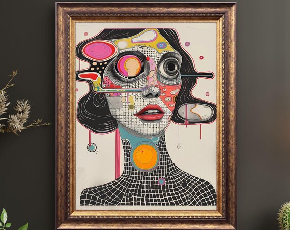 Grid Addiction No6 Unique Canvas Art Print