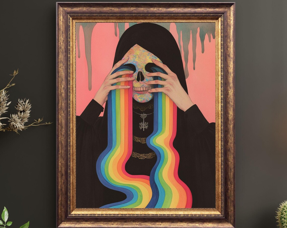 Happy Goth No12 Unique Canvas Art Print
