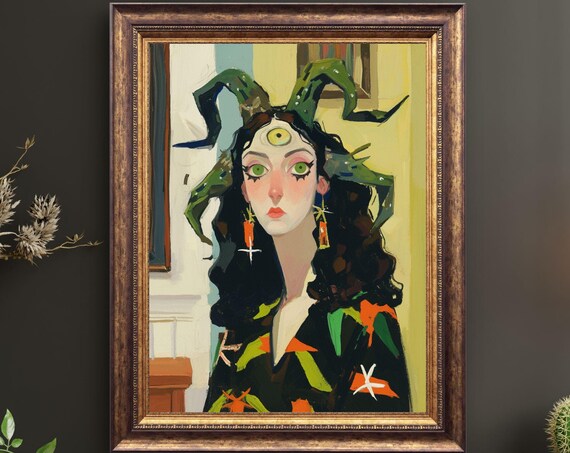 Purdis Demon Unique Canvas Art Print