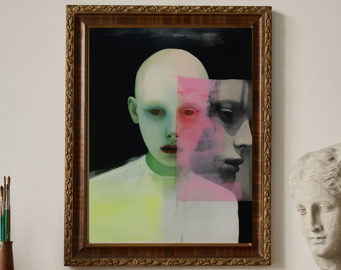 Bipolar Dreams No4 Unique Canvas Art Print