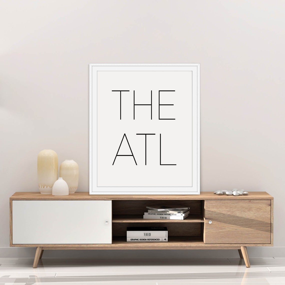 The ATL Atlanta Georgia Minimalist Typography Thin Line Art Wall Art - Image 3