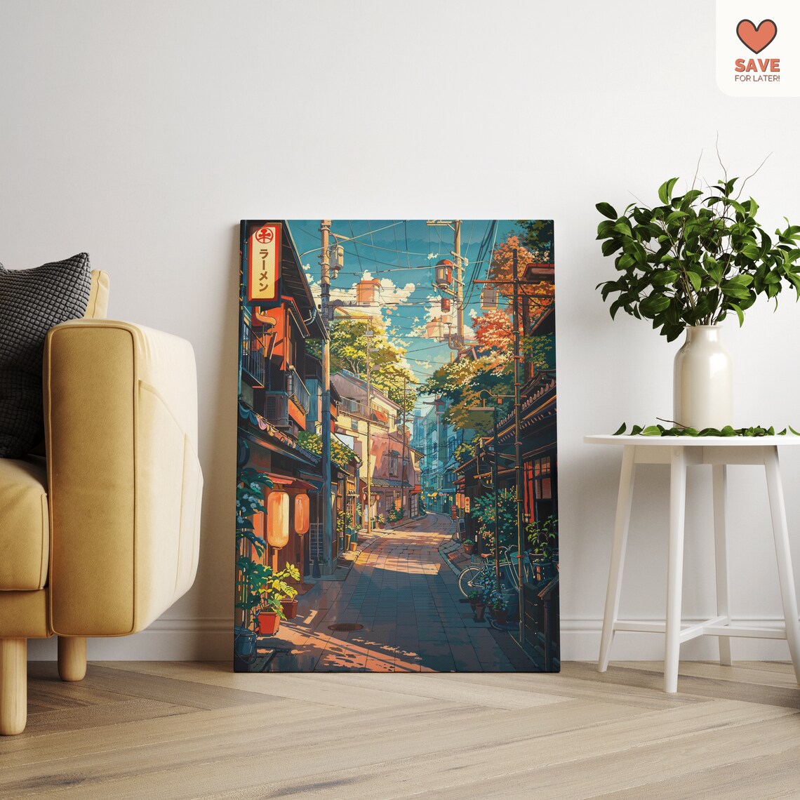 Anime Tokyo Street Art Travel Poster, Japanese Cityscape