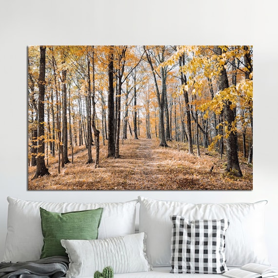 Autumn Forest Canvas Art Fall Landscape Decor