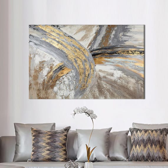 Abstract Gold Marble Poster Print