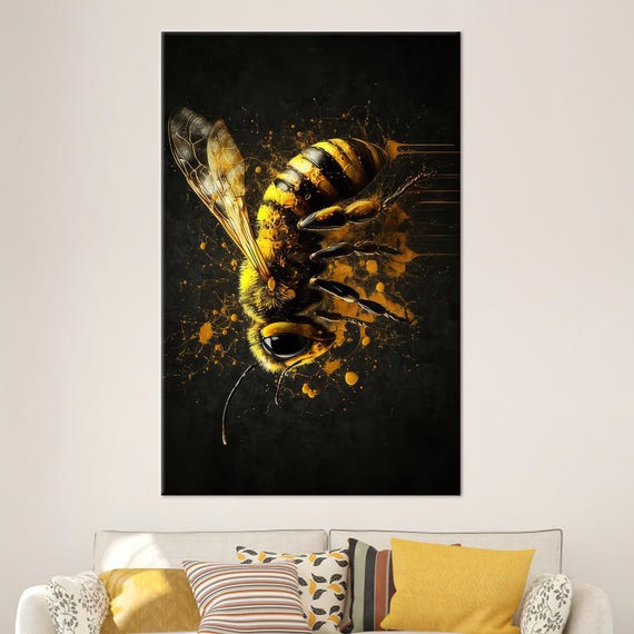 Honey Bee 3D Pollen Art Print