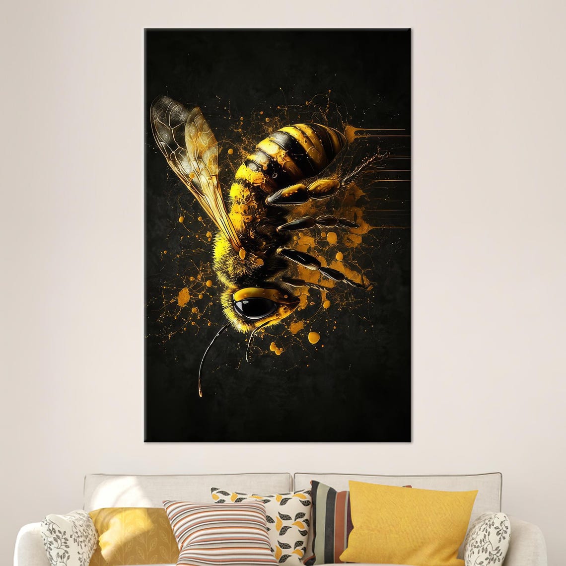 Honey Bee 3D Pollen Art Print