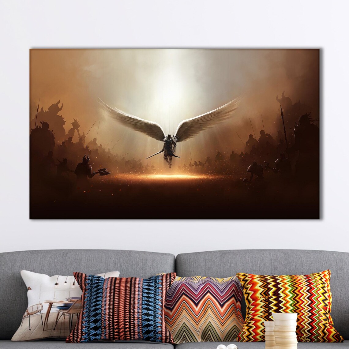 Archangel Michael Bohemian Warrior Angel Art Print
