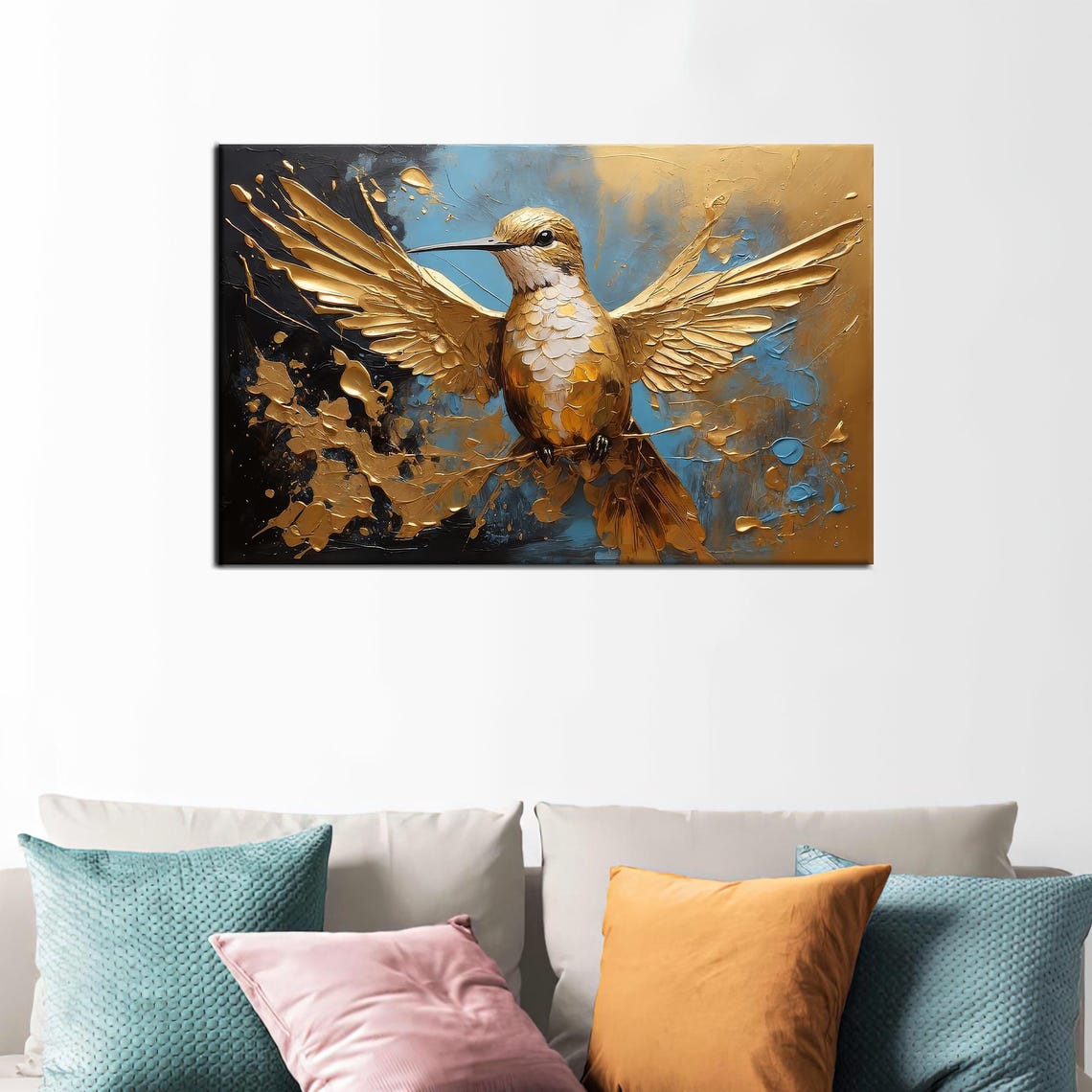 Hummingbird Art Print, Coastal Decor