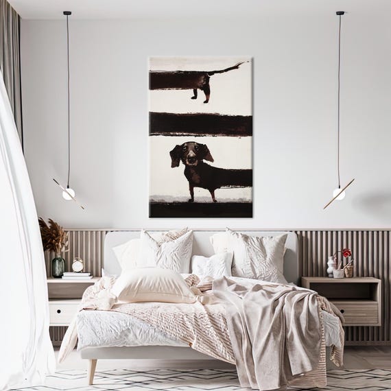 Personalized Gift Box 3d Wall Art Abstract Dog Canvas Poster Animal Modern Large