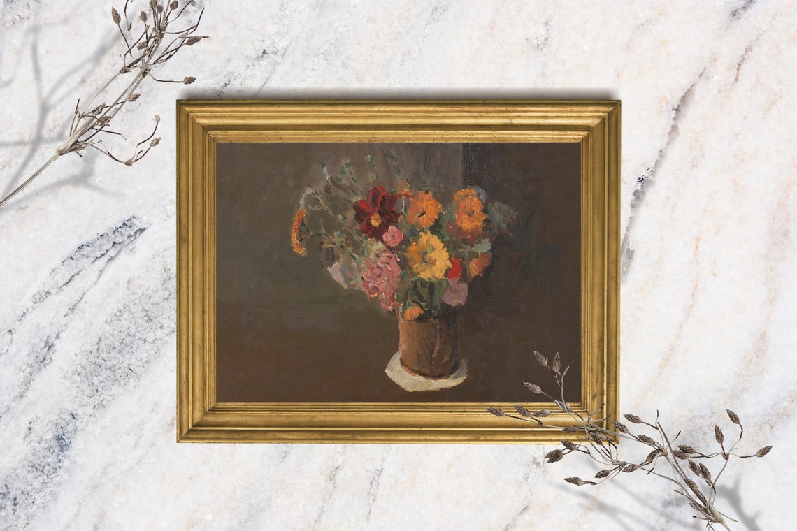 Daisy Art Print Unframed Oil Painting Print Oil Painting Still Life Original Small Flower Oil Painting Bouquet Oil Painting