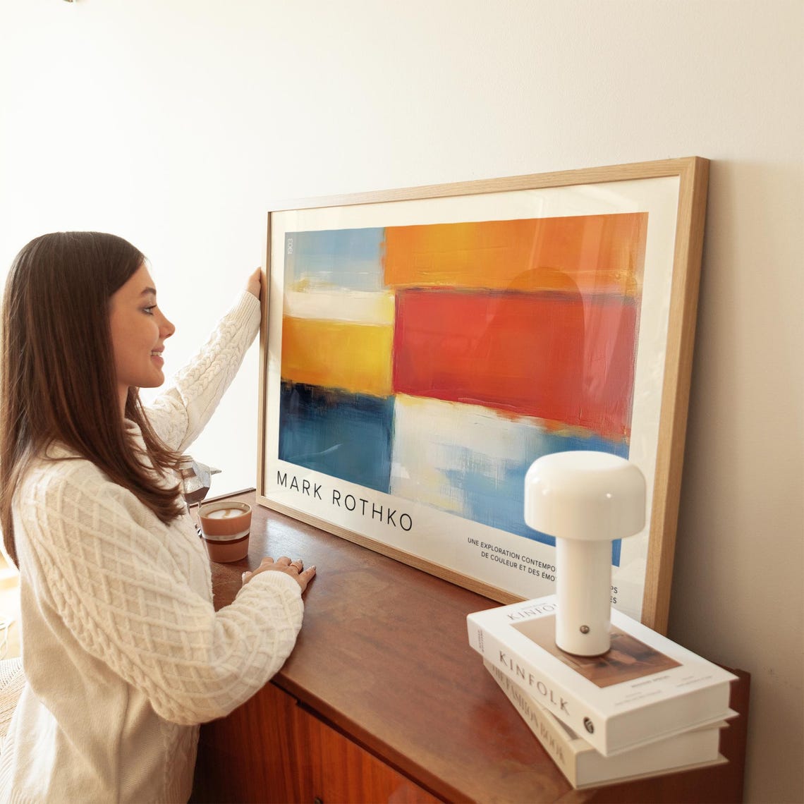 Mark Rothko Red Orange Blue Bold Color Block Abstract Style Poster - Image 2