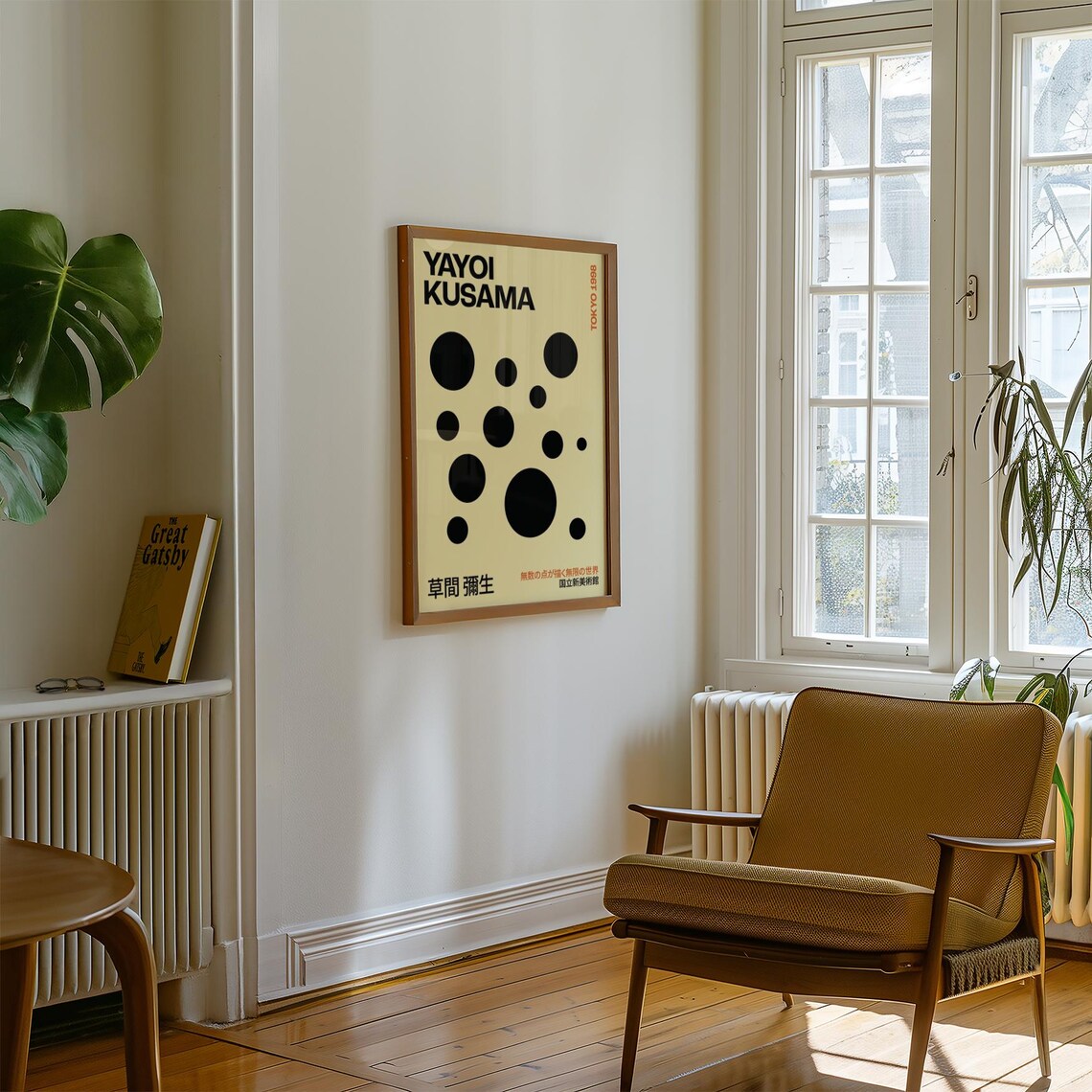 Yayoi Kusama Tokyo 1998 Black Polka Dot Minimalist Art Poster - Image 3
