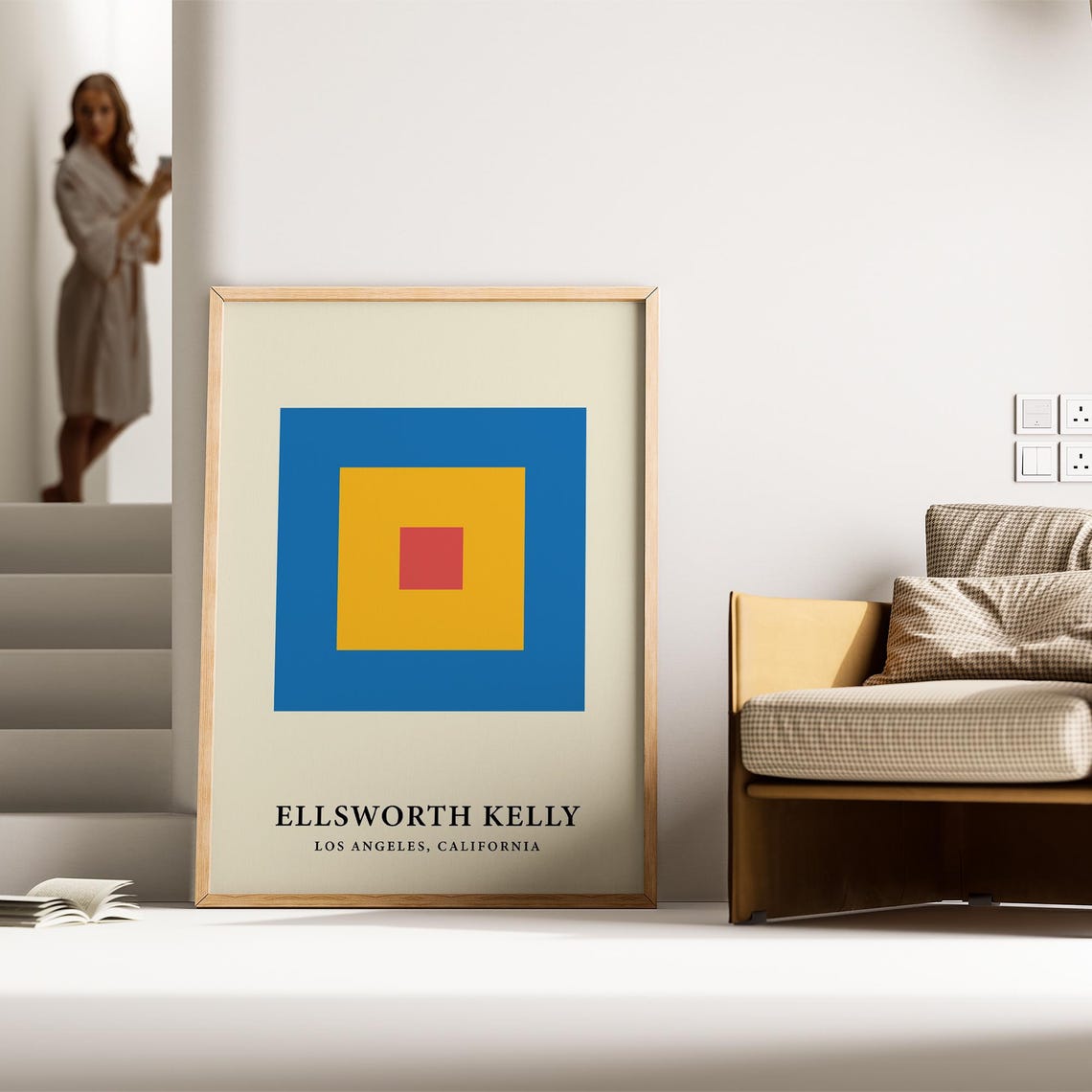 Ellsworth Kelly Concentric Square Blue Yellow Red Abstract Poster - Image 3