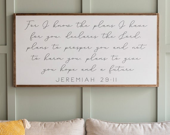 Jeremiah 29:11 Scripture Verse Wall Art Print