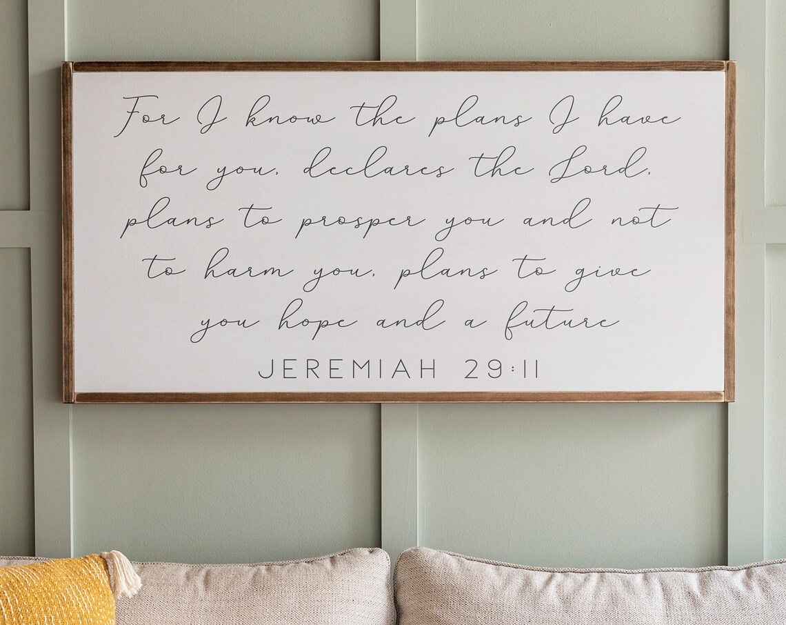 Jeremiah 29:11 Scripture Verse Wall Art Print