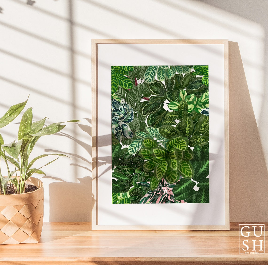Calathea Prayer Plant Jungle Leaf Fill Poster Tropical Botanical - Image 2