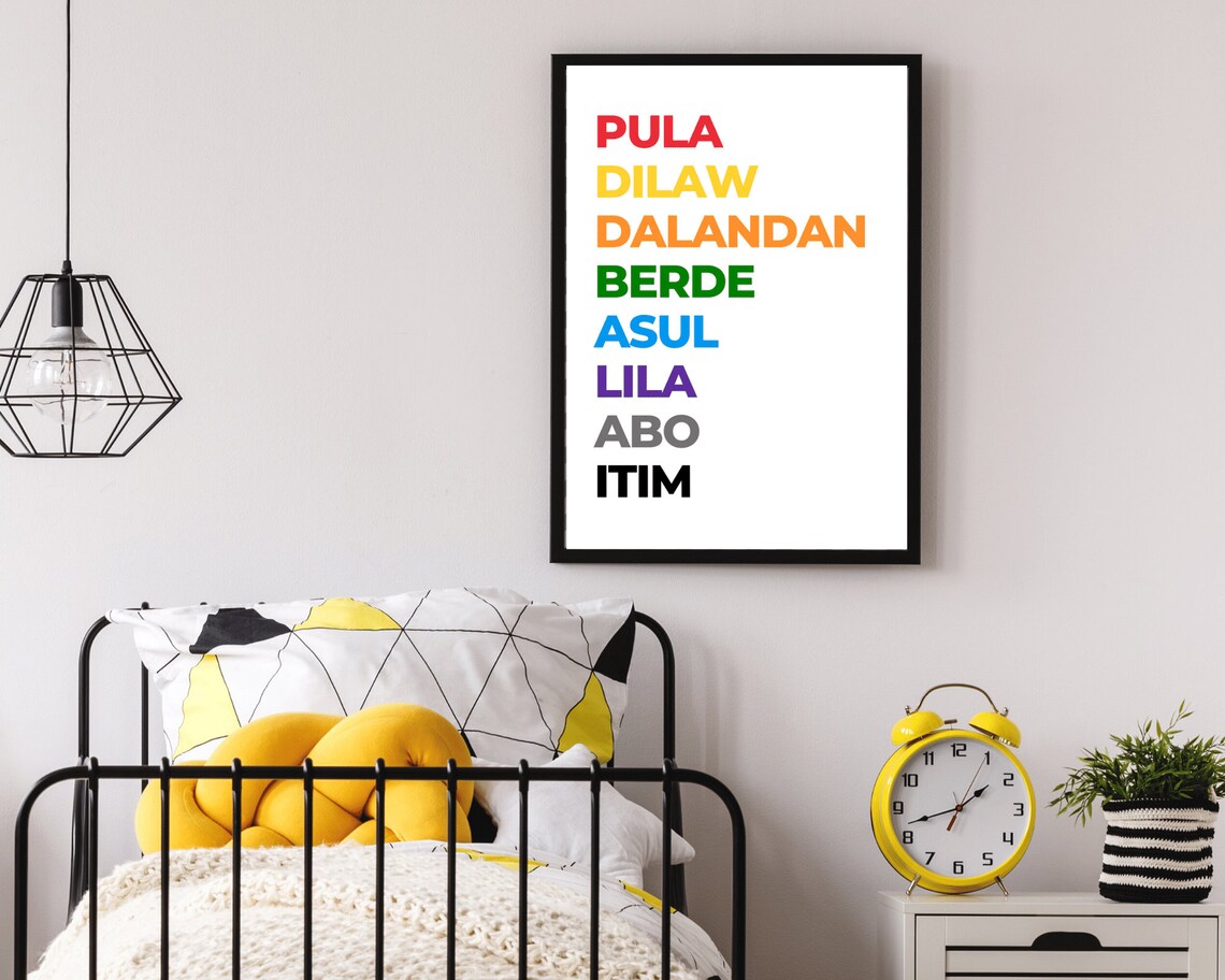 Filipino Colors Nursery Art Print for Cebuano Kids - Image 5