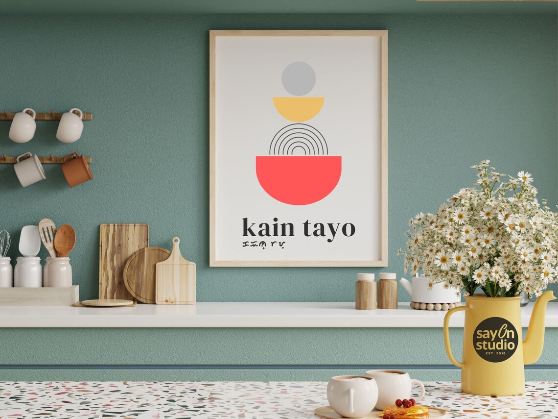 Kain Tayo Filipino Kitchen Art, Baybayin Poster - Image 2