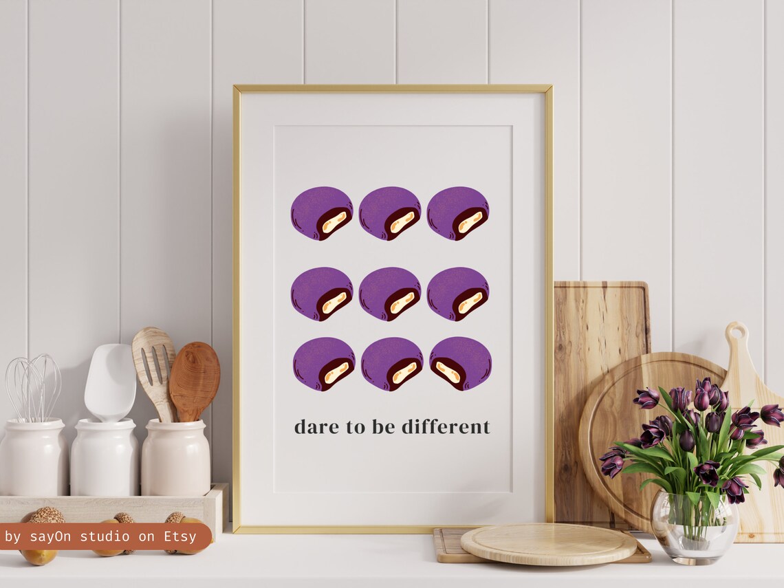 Ube Pandesal Poster Philippines Food Culture Wall Decor Asian Bread Kawaii Art Inspirational Filipino Kitchen Foodie Gift Art - Image 5