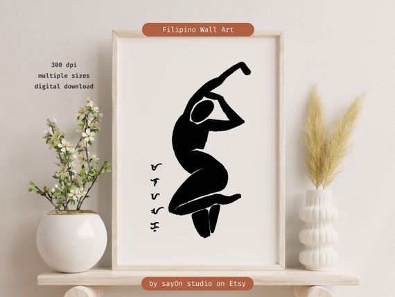 Philippine Independence Filipino Freedom Wall Art Home Decor Malaya Ako In Baybayin Boho Gift