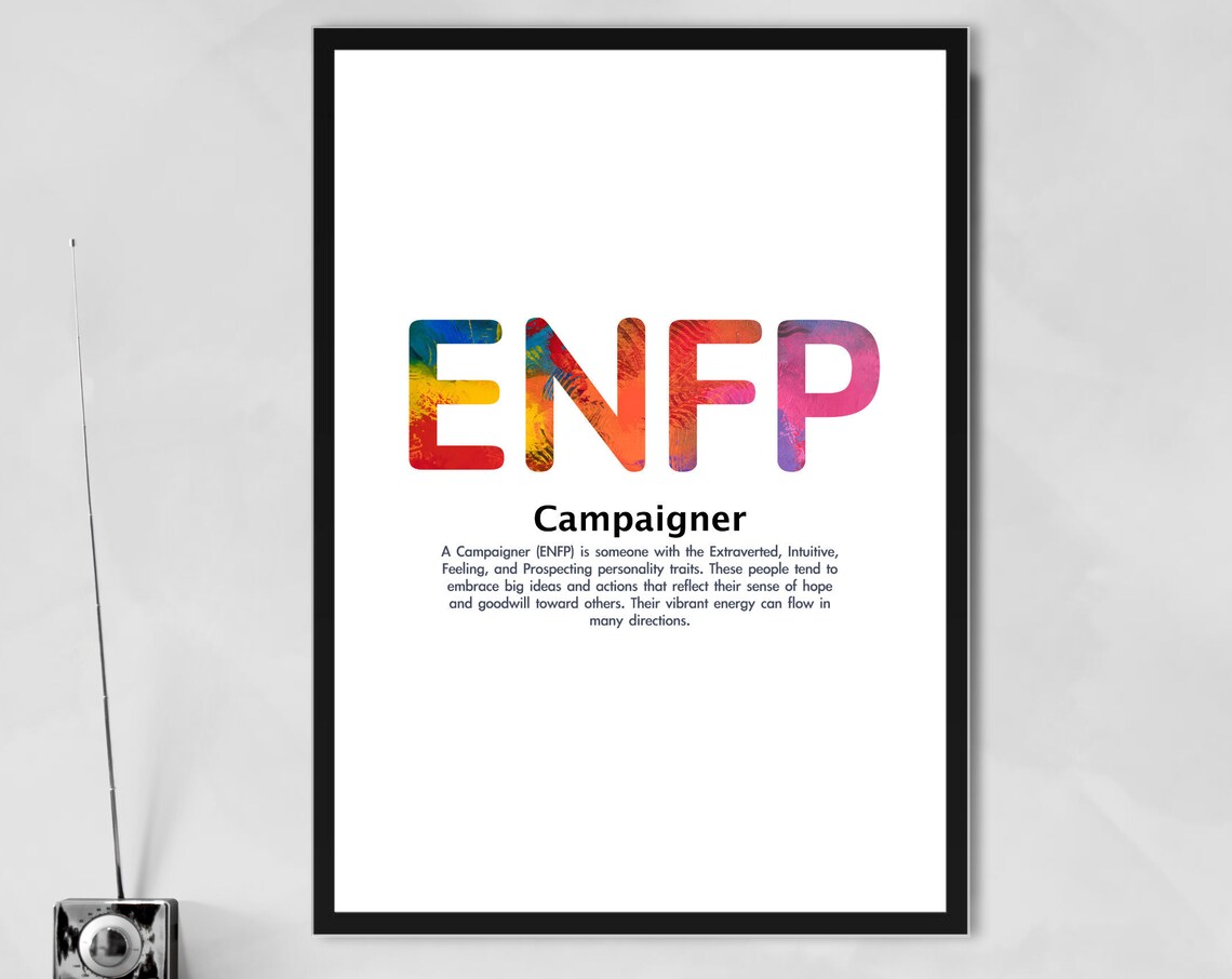 ENFP Personality Type Quote Print, Minimalist Poster