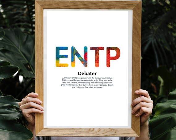 Entp 16 Personality Quote Print Minimalist Abstract Colourful Wall Art Unframed Motivational Poster Gift For Teens Home Dcor