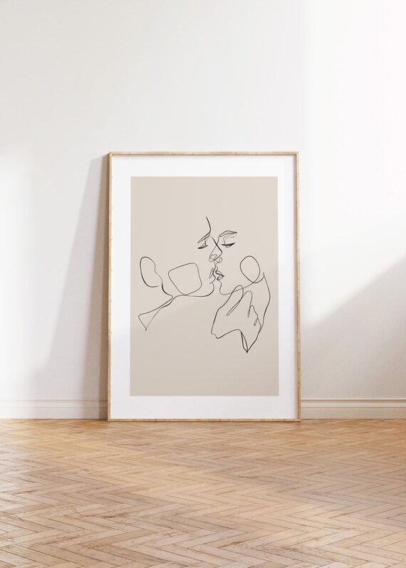 Bedroom Wall Decor Bedroom Print Line Art Unframed