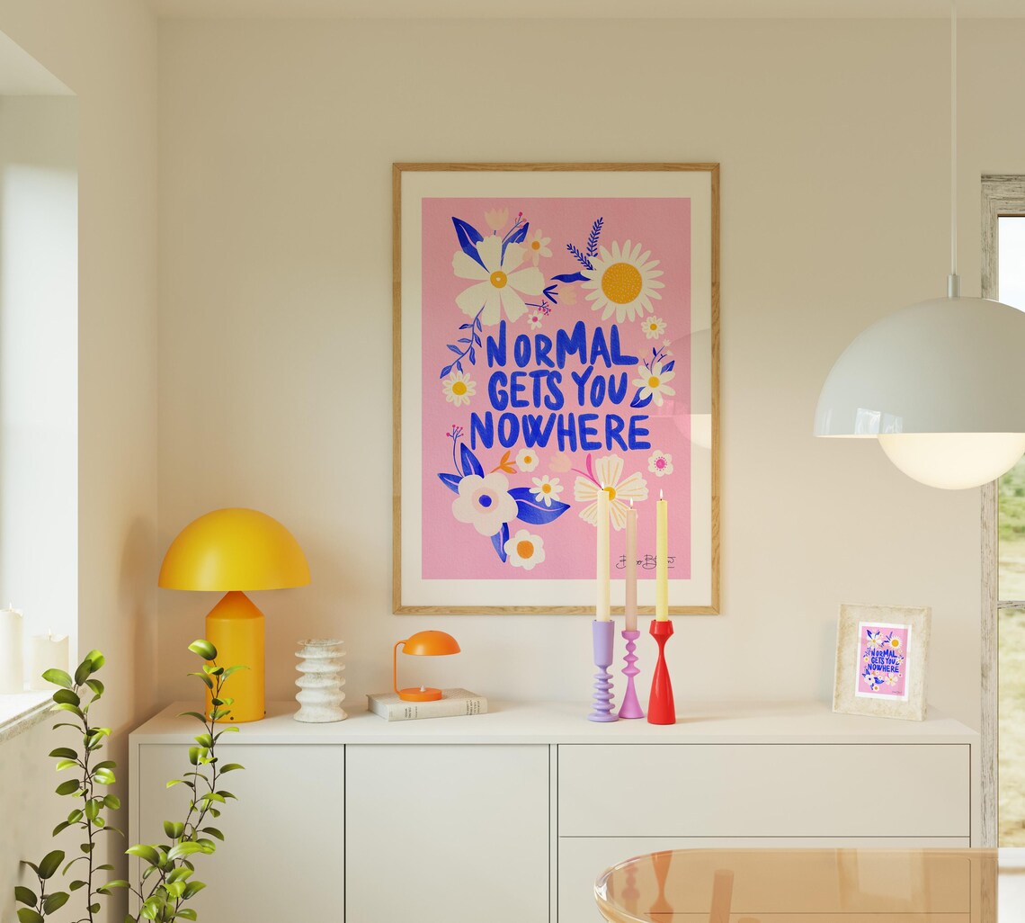 Pink Maximalist Funny Saying Quote Art Print - Image 3